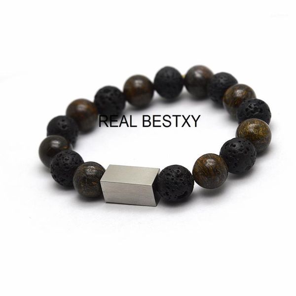 real y engrave logo 10mm natural bronze stone beads bracelet with stainless steel beads handmade buddha bracelets for men1, Black
real y engrave logo 10mm natural bronze stone beads bracelet with stainless steel beads handmade buddha bracelets for men1, Black