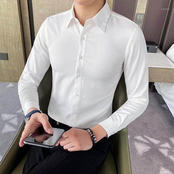 plus size 7xl 6xl 5xl white shirt men fashion 2020 long sleeve shirts for men clothing korean slim fit shirt dress formal wear1, White;black
plus size 7xl 6xl 5xl white shirt men fashion 2020 long sleeve shirts for men clothing korean slim fit shirt dress formal wear1, White;black