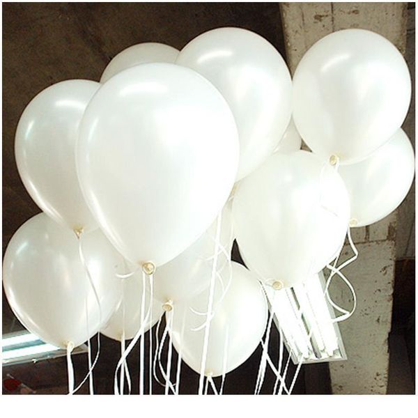 White Balloons 10pcs 10inch Pearl Latex Balloons Wedding Decorations Inflatable Air Ball Children Birthday Party Ballon Sqcxnt