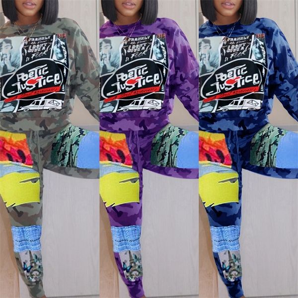 women tracksuit camouflage long t shirt round neck hoodie pants fashion letters printed sports suit two piece set outfits h2ola2, White
women tracksuit camouflage long t shirt round neck hoodie pants fashion letters printed sports suit two piece set outfits h2ola2, White