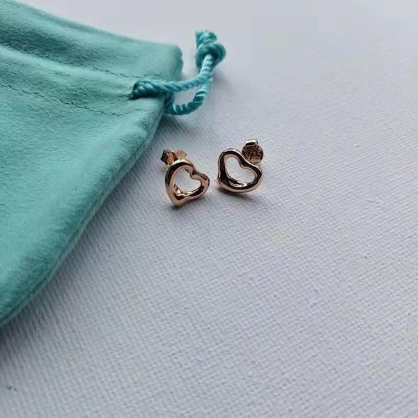 tif s925 fashion wild couple earrings earrings birthday christmas gifts, Golden;silver