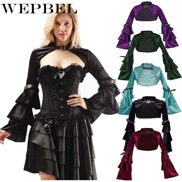 flannel ruffles sleeve short victorian gothic jacket vintage coat steampunk clothing women corset costume accessories q1210, Black;brown
flannel ruffles sleeve short victorian gothic jacket vintage coat steampunk clothing women corset costume accessories q1210, Black;brown