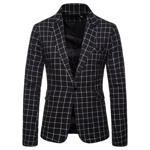 men's lattice blazer autumn and winter fashion charm men's casual fit slim suit one button business coat jacket plaid blouse1, White;black
men's lattice blazer autumn and winter fashion charm men's casual fit slim suit one button business coat jacket plaid blouse1, White;black