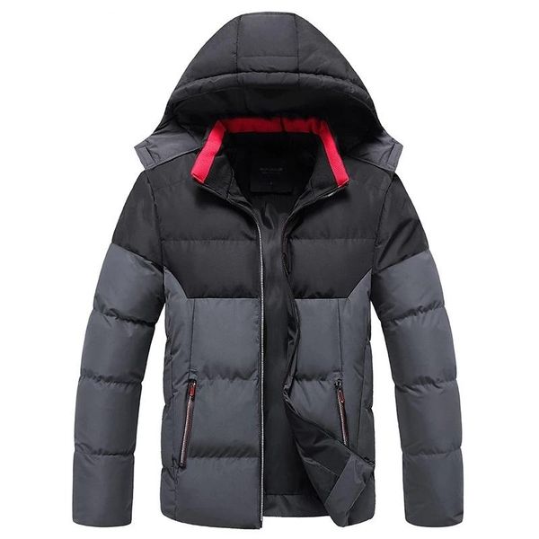 men parka coat 2020 winter clothing men's casual all-match thicken parkas color matching trend hooded veste homme hiver, Black
men parka coat 2020 winter clothing men's casual all-match thicken parkas color matching trend hooded veste homme hiver, Black
