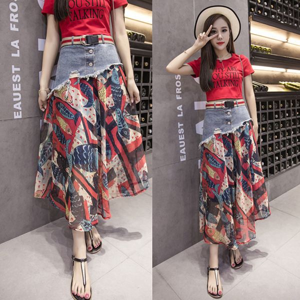 summer 2021 women long skirt chiffon beach bohemian maxi high waist print casual skirts, Black
summer 2021 women long skirt chiffon beach bohemian maxi high waist print casual skirts, Black