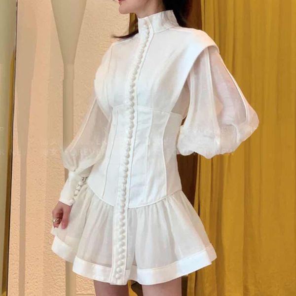 fashion autumn new a-line mini dress vestidos stand-up collar lantern long sleeve single breasted club party dress 2021, Black;gray
fashion autumn new a-line mini dress vestidos stand-up collar lantern long sleeve single breasted club party dress 2021, Black;gray