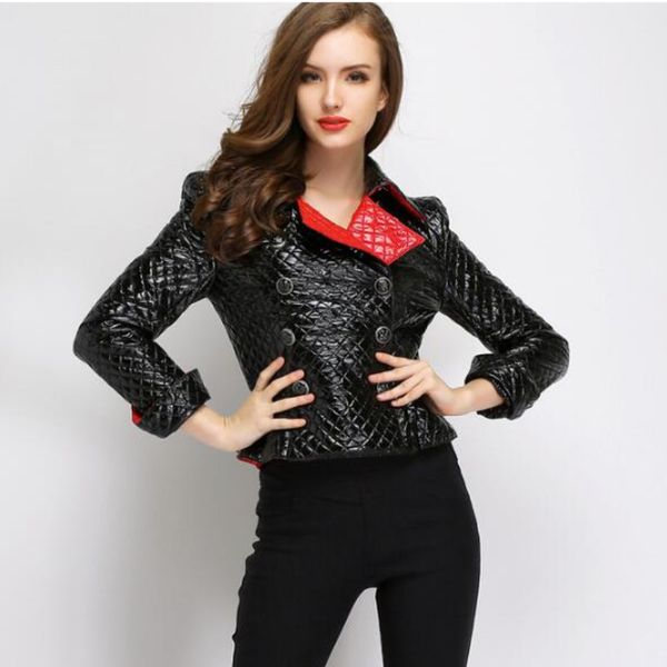 women's jacket 2020 fashion biker parkas streetwear turn down collar double breasted short elegant lady office comming thin coat, Black
women's jacket 2020 fashion biker parkas streetwear turn down collar double breasted short elegant lady office comming thin coat, Black