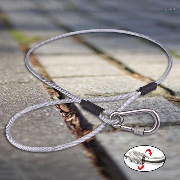 120cm (4ft) dog tie out cable tether solid pet dog leash steel wire with locking carabiner for training large extra-large dogs1
120cm (4ft) dog tie out cable tether solid pet dog leash steel wire with locking carabiner for training large extra-large dogs1