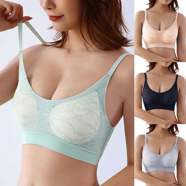 1/2/3pcs women lace bra gathered bra female wireless underwear push up lingerie solid color breathable, White;black
1/2/3pcs women lace bra gathered bra female wireless underwear push up lingerie solid color breathable, White;black