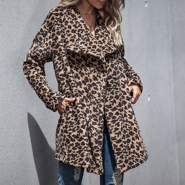 women's fur & faux women winter fuzzy plush sleeve coat vintage leopard printed oversized loose jacket lapel collar warm parka uterwear, Black
women's fur & faux women winter fuzzy plush sleeve coat vintage leopard printed oversized loose jacket lapel collar warm parka uterwear, Black