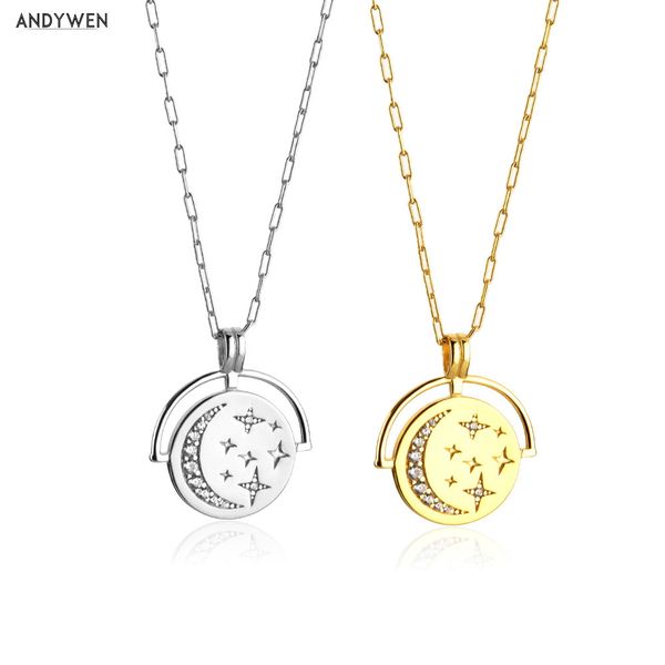 andywen 925 sterling silver coins pendant long chain horoscope necklace women rock punk jewelry luxury big star zircon q1219, Golden;silver
andywen 925 sterling silver coins pendant long chain horoscope necklace women rock punk jewelry luxury big star zircon q1219, Golden;silver