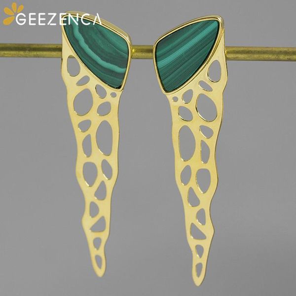 natural malachite abstract landscape 925 sterling silver stud earrings fine jewelry for women original design trendy vintage, Golden;silver
natural malachite abstract landscape 925 sterling silver stud earrings fine jewelry for women original design trendy vintage, Golden;silver