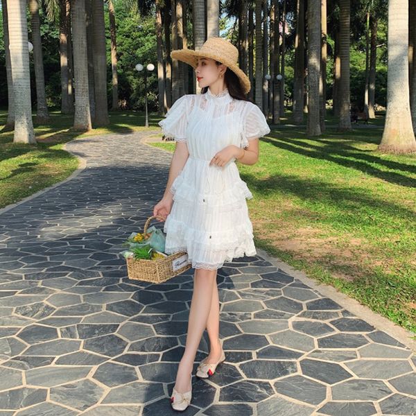2021 new white ruffle summer woman shredded support solid neck mini dress female runway design 6f8w, Black;gray
2021 new white ruffle summer woman shredded support solid neck mini dress female runway design 6f8w, Black;gray