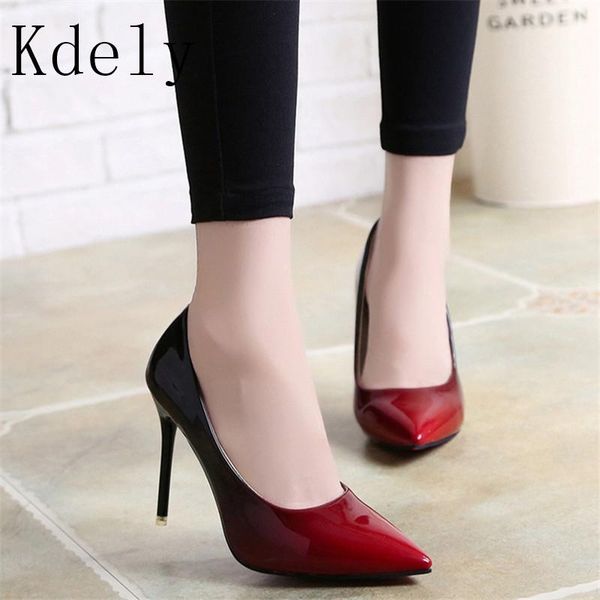 2021 women shoes pointed toe pumps patent leather dress high heels boat wedding mix color zapatos mujer plus size 34-42, Black
2021 women shoes pointed toe pumps patent leather dress high heels boat wedding mix color zapatos mujer plus size 34-42, Black