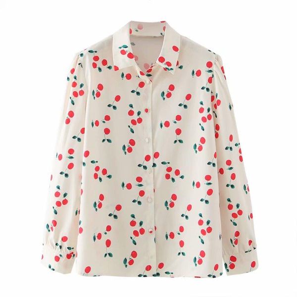 women cherry printing basic shirt casual femme long sleeve blouse office lady loose blusas s8126, White
women cherry printing basic shirt casual femme long sleeve blouse office lady loose blusas s8126, White