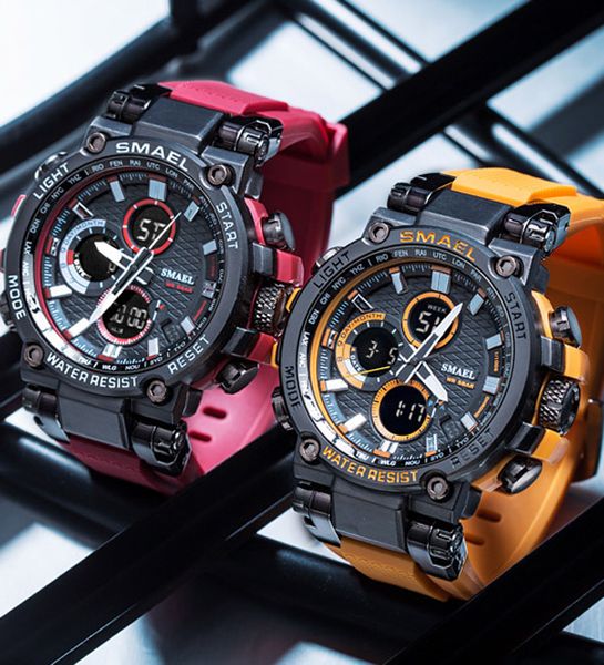 birthday gift new smael 46mm 1803 quartz ditigal luminous watch mens student multifunction black metal rose gold strap watches a09b8, Slivery;brown
birthday gift new smael 46mm 1803 quartz ditigal luminous watch mens student multifunction black metal rose gold strap watches a09b8, Slivery;brown