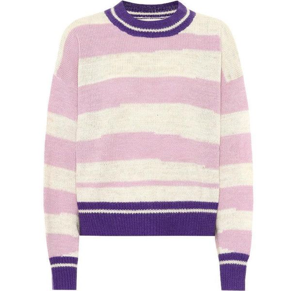 purple striped jumper round neck pullover loose-fitting irregular striped sweater for men and women drop shipping, White;black
purple striped jumper round neck pullover loose-fitting irregular striped sweater for men and women drop shipping, White;black