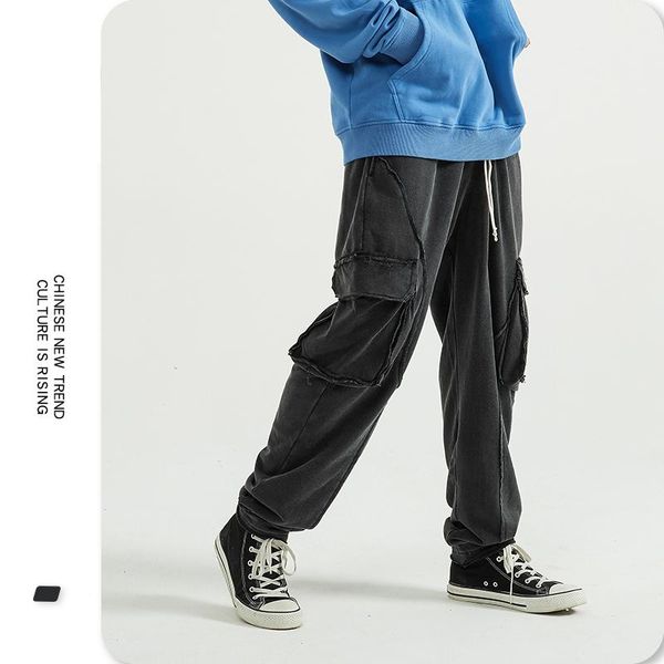 casual men clothing autumn winter new high street distressed washed trousers hip hop jeans streetwear for men's pants, Black
casual men clothing autumn winter new high street distressed washed trousers hip hop jeans streetwear for men's pants, Black