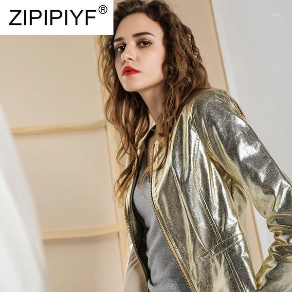 brand motorcycle pu leather jacket women winter and autumn new fashion coat gold zipper outerwear jacket new 2019 coat c19541, Black;brown
brand motorcycle pu leather jacket women winter and autumn new fashion coat gold zipper outerwear jacket new 2019 coat c19541, Black;brown