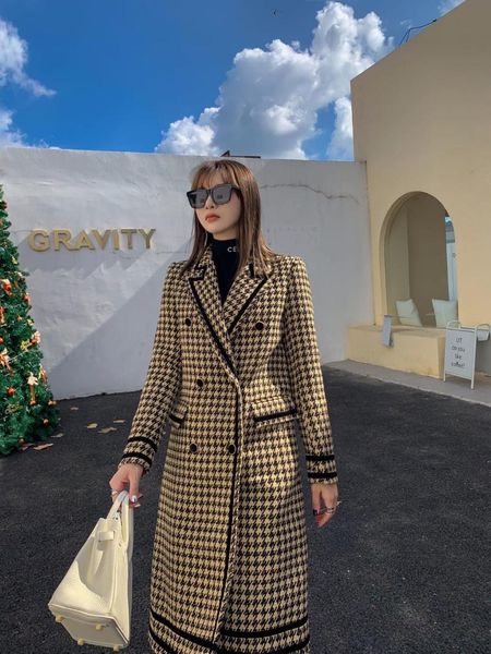 2020fw autumn new women plaid 100% wool long jacket coat female luxury outerwear gdnz 11.27, Black
2020fw autumn new women plaid 100% wool long jacket coat female luxury outerwear gdnz 11.27, Black