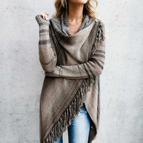 2021 new vetement femme women tassel irregular cardigan knitted sweater poncho shawl coat jacket outwear warm windproof overcoat, Black;brown
2021 new vetement femme women tassel irregular cardigan knitted sweater poncho shawl coat jacket outwear warm windproof overcoat, Black;brown