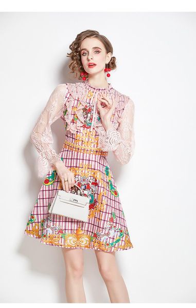 for women dresses cotton lace office lady a-line print dresses 2021 new above knee mini full women party elegant spring, Black;gray
for women dresses cotton lace office lady a-line print dresses 2021 new above knee mini full women party elegant spring, Black;gray