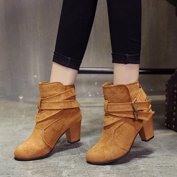 boots autumn winter shoes women gladiator ankle flock casual boot thick heel fashion buckle plus size short round toe, Black
boots autumn winter shoes women gladiator ankle flock casual boot thick heel fashion buckle plus size short round toe, Black