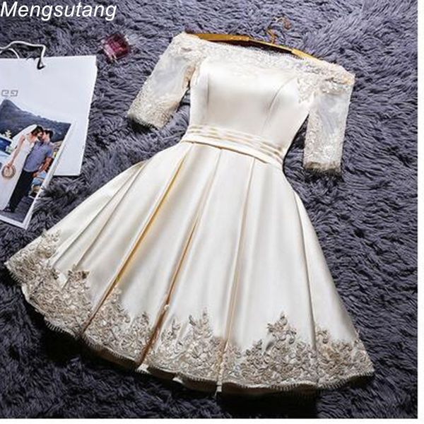 robe de soiree boat neck short a line banquet reflective dress bridesmaid dress lace elegant formal champange prom dress y200109, White;black
robe de soiree boat neck short a line banquet reflective dress bridesmaid dress lace elegant formal champange prom dress y200109, White;black