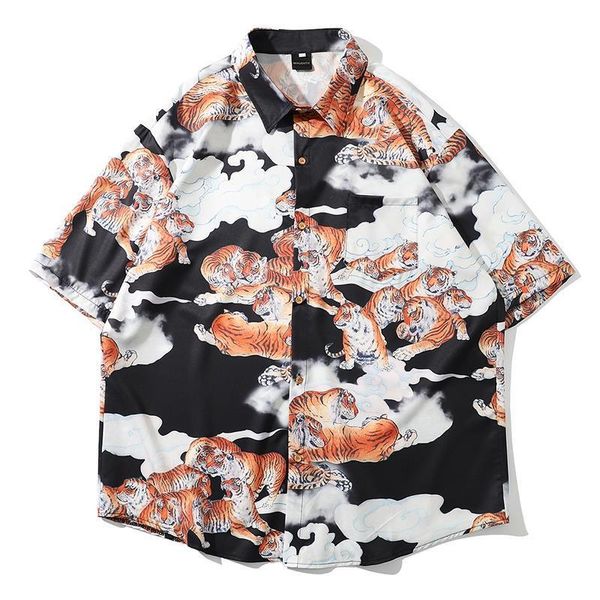 hawaiian shirts mens funny 3d tigers turn down collar short sleeve casual shirts men button streetwear beach shirts camisa, White;black
hawaiian shirts mens funny 3d tigers turn down collar short sleeve casual shirts men button streetwear beach shirts camisa, White;black