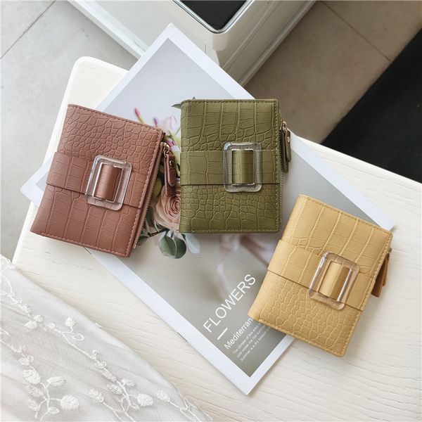 small folding wallet female short 2020 popular new crocodile pattern wallet simple ultra-thin zipper coin purse, Red;black
small folding wallet female short 2020 popular new crocodile pattern wallet simple ultra-thin zipper coin purse, Red;black