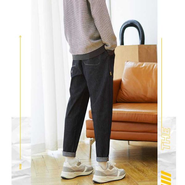 men's spring and autumn new men's jeans korean youth trend plus cashmere fashion male loose straight casual pants, Blue
men's spring and autumn new men's jeans korean youth trend plus cashmere fashion male loose straight casual pants, Blue