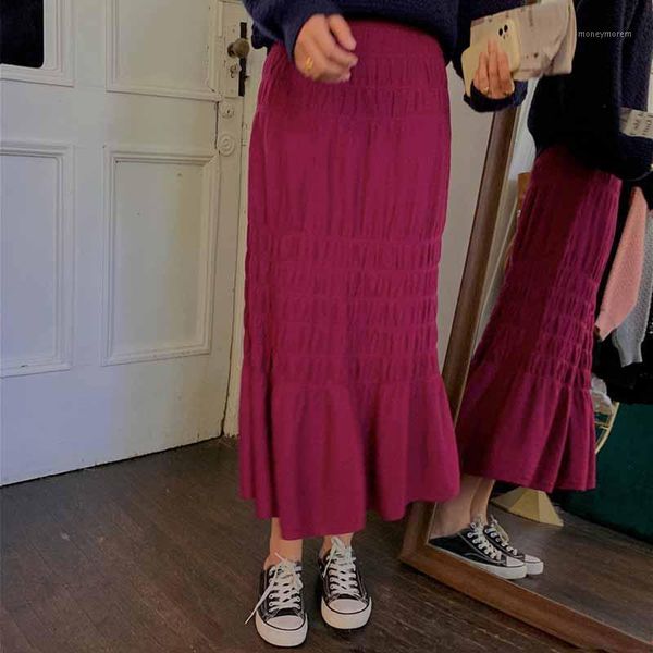 spring autumn 2020 new pleated knitted midi skirt women harajuku style solid color joker high waist vintage skirt1, Black
spring autumn 2020 new pleated knitted midi skirt women harajuku style solid color joker high waist vintage skirt1, Black