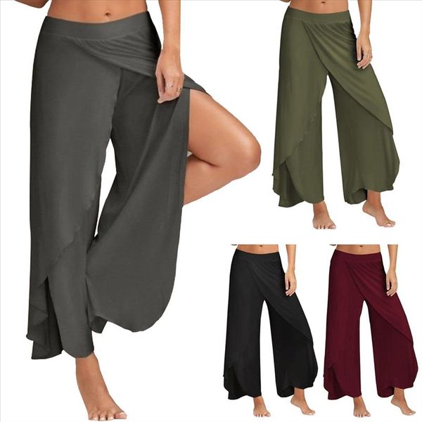 women pants summer causal hem split solid chiffon female trousers fashion soft thin autumn high waist plus size female pants, Black;white
women pants summer causal hem split solid chiffon female trousers fashion soft thin autumn high waist plus size female pants, Black;white