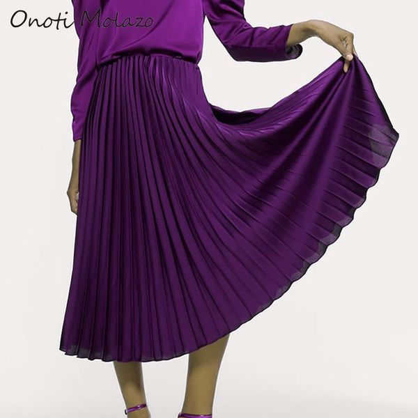onoti molazo casual long skirt women satin chic elegant ladies long skirts bottoms loose vogue female 2020 spring autumn new1, Black 
onoti molazo casual long skirt women satin chic elegant ladies long skirts bottoms loose vogue female 2020 spring autumn new1, Black