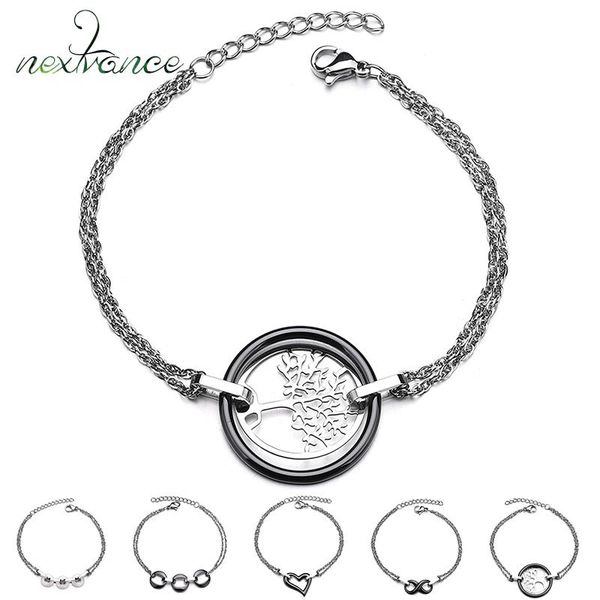 charm bracelets nextvance tree of life ceramic bracelet round circle love heart stainless steel chain pulserabr for women men gift bijioux, Golden;silver
charm bracelets nextvance tree of life ceramic bracelet round circle love heart stainless steel chain pulserabr for women men gift bijioux, Golden;silver