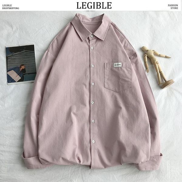 men's casual shirts legible men shirt mens pocket solid long sleeve male summer korean fashions pink, White;black
men's casual shirts legible men shirt mens pocket solid long sleeve male summer korean fashions pink, White;black