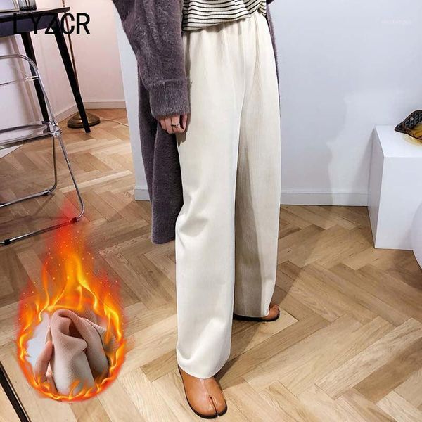 lyzcr winter wide leg women's corduroy pants velvet woman winter trousers loose pants for women thick straight full 20201, Black;white
lyzcr winter wide leg women's corduroy pants velvet woman winter trousers loose pants for women thick straight full 20201, Black;white