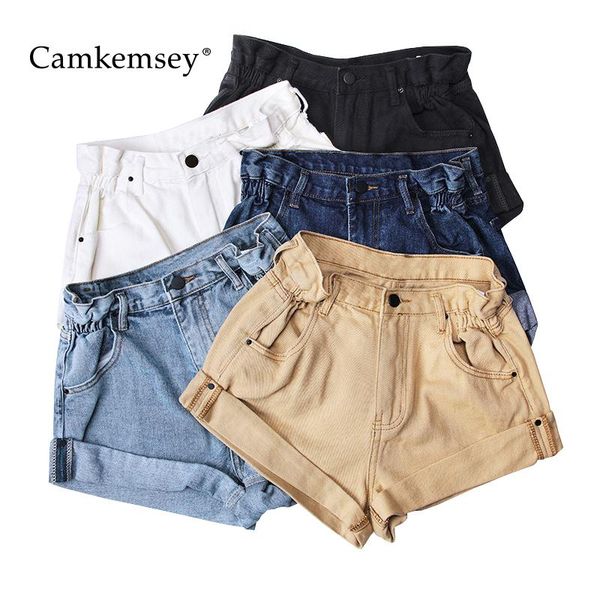 camkemsey basic high waist denim shorts women 2020 korean solid classic hemming cuffed casual blue jeans shorts 5 colors, White;black
camkemsey basic high waist denim shorts women 2020 korean solid classic hemming cuffed casual blue jeans shorts 5 colors, White;black