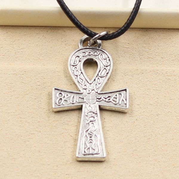 new durable black faux leather egyptian ankh life symbol pendant cord choker charm diy retro necklace jewelry p9je, Silver
new durable black faux leather egyptian ankh life symbol pendant cord choker charm diy retro necklace jewelry p9je, Silver