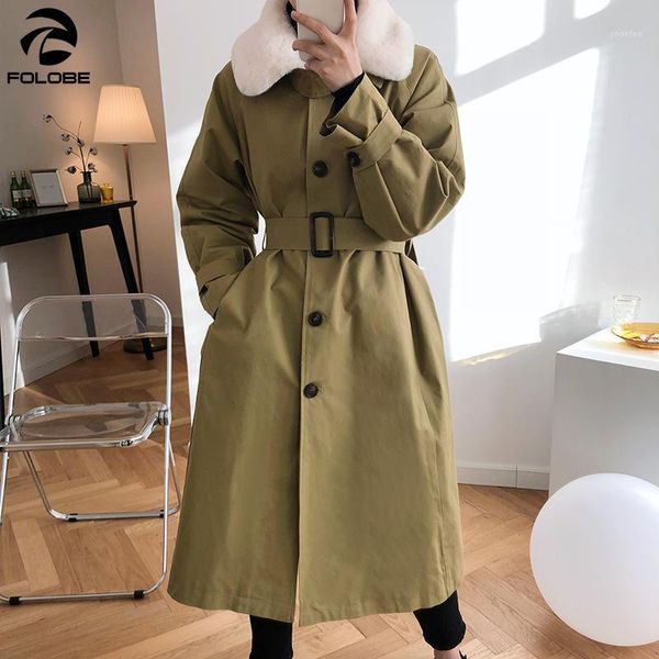 2020 female solid jacket outwear new women long coat autumn winter warm thicken faux fur collar coats parka with belt1, Black
2020 female solid jacket outwear new women long coat autumn winter warm thicken faux fur collar coats parka with belt1, Black