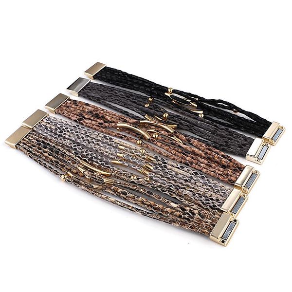 flashbuy snekeskin pattern round multilayer кожаный браслет для женщин унисекс ювелирные изделия металлические бусины кожаные богемия оберну, Golden;silver
flashbuy snekeskin pattern round multilayer кожаный браслет для женщин унисекс ювелирные изделия металлические бусины кожаные богемия оберну, Golden;silver