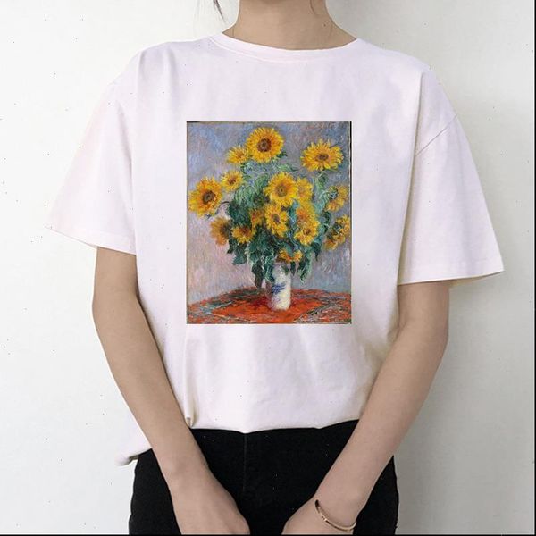 art oil painting t shirt women summer fashion harajuku aesthetic printed short sleeve o neck tee shirt femme, White
art oil painting t shirt women summer fashion harajuku aesthetic printed short sleeve o neck tee shirt femme, White