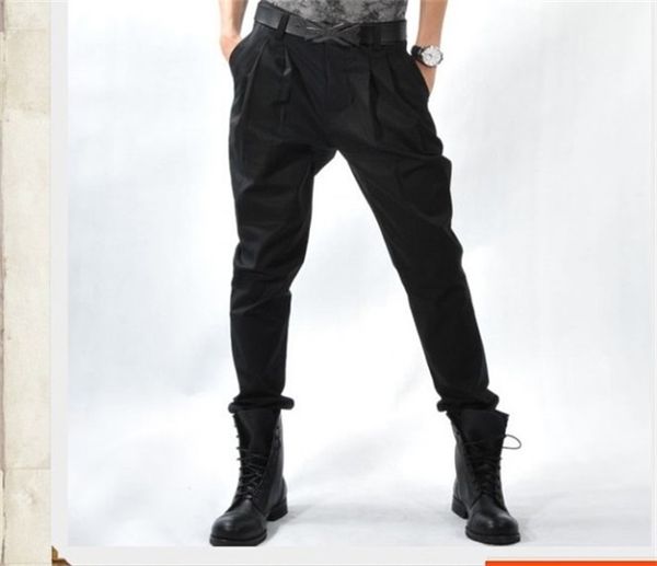 korean version of the new fashion trendy men's men's harem pants with small feet personality men's trousers boots pants casua, Black
korean version of the new fashion trendy men's men's harem pants with small feet personality men's trousers boots pants casua, Black
