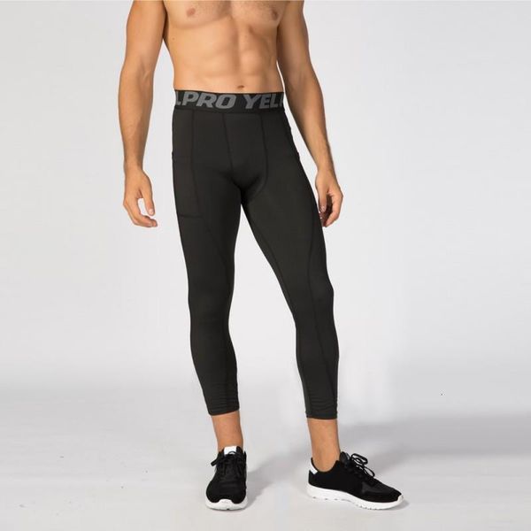 men's fitness cropped trousers with pockets sports training running quick-drying pants high waist stretchy tights pants, Black
men's fitness cropped trousers with pockets sports training running quick-drying pants high waist stretchy tights pants, Black