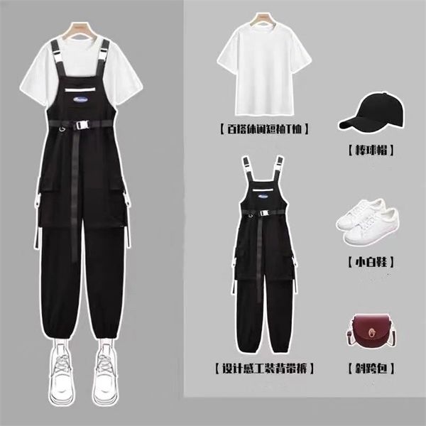 summer fashion suit kawaii women student korean harajuku oversized short-sleeved t-shirt + two-piece punk cargo pantsuits 220315, White
summer fashion suit kawaii women student korean harajuku oversized short-sleeved t-shirt + two-piece punk cargo pantsuits 220315, White