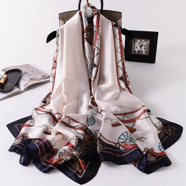 scarves spain luxury silk scarf women designer horse carriage chain shawls ladies wraps foulard hijab 180*90cm1, Blue;gray
scarves spain luxury silk scarf women designer horse carriage chain shawls ladies wraps foulard hijab 180*90cm1, Blue;gray