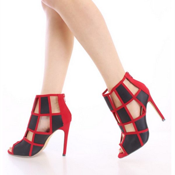 colors ladies mixed square fretwork ankle boots leather women patchwork peep toe jump stiletto summer party botines mujer a1hy, Black
colors ladies mixed square fretwork ankle boots leather women patchwork peep toe jump stiletto summer party botines mujer a1hy, Black