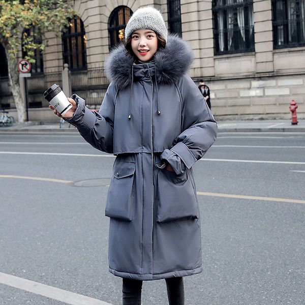 large fur hooded winter women's jacket 90% white duck down jackets thick parkas warm sash tie up snow coat female, Black
large fur hooded winter women's jacket 90% white duck down jackets thick parkas warm sash tie up snow coat female, Black