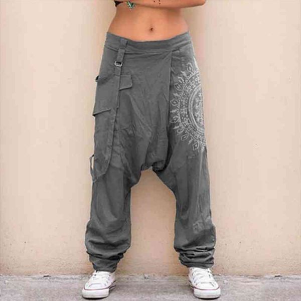 fashion women solid color pockets harem pants baggy trousers plus casual loose elastic low waist drop crotch pants, Blue
fashion women solid color pockets harem pants baggy trousers plus casual loose elastic low waist drop crotch pants, Blue