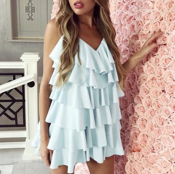 2019 chiffon solid color holiday dress women's short fashion casual cake skirt, Black;gray
2019 chiffon solid color holiday dress women's short fashion casual cake skirt, Black;gray